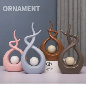 

Creative Abstract Ceramics Ornaments Personality Art Nordic Scuplture Ornaments Decoracao Para Casa Home Decor Modern DA60BJ