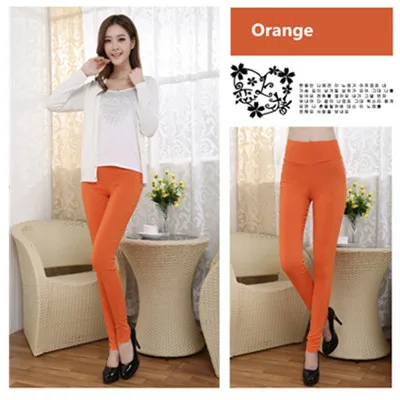 orange S-6XL плюс размер женские Леггинсы эластичные брюки-карандаш черные леггинсы женские леггинсы Mujer Leginsy Damskie Leeging Femme - Цвет: orange