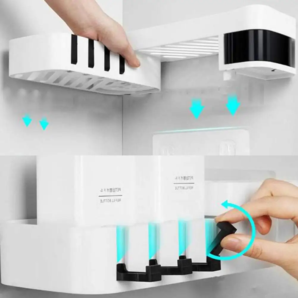 

Bathroom Shampoo Shower Storage Shelf Holder Corner Shower Storage Rack Wall Mounted Type Home Drain Organizer Rack