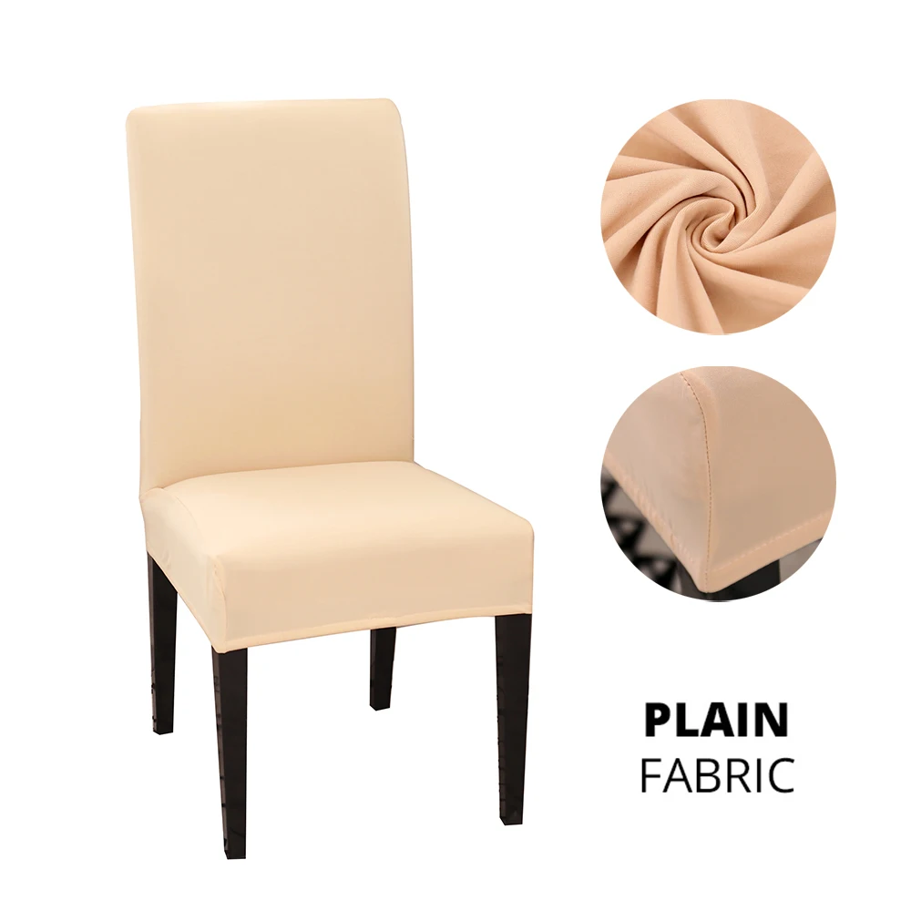 Housses De Chaise Extensibles Avec Dos Creux - Pour Chaises Sans Accoudoirs - Protection Taches, Déco Moderne