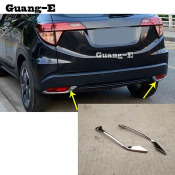 

Car styling rear back fog light lamp frame stick ABS Chrome cover trim hood panel frame 2pcs For Honda HRV HR-V Vezel 2019 2020