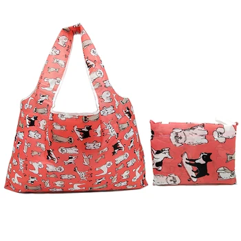 

5pcs/sets Reusable Grocery Shopping Tote Bags Waterproof Eco-Friendly Foldable Handbag Storage Bag Portable Mini Clother Bags