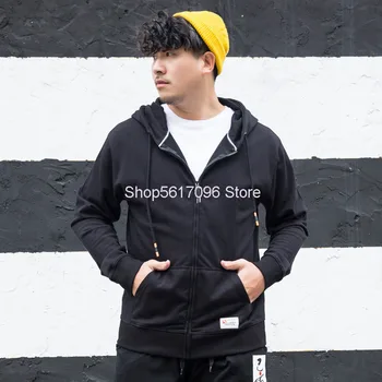 

Big Size Sweater Male Plus Fat Plus Cardigan With Hat Autumn Loose Coat 2020 Men's Wear