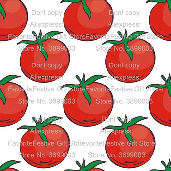 

Tomatoes frush Vegetables Fabric DIY Children's Wear Cloth Needlework Sewing Material Decoration Home tissu