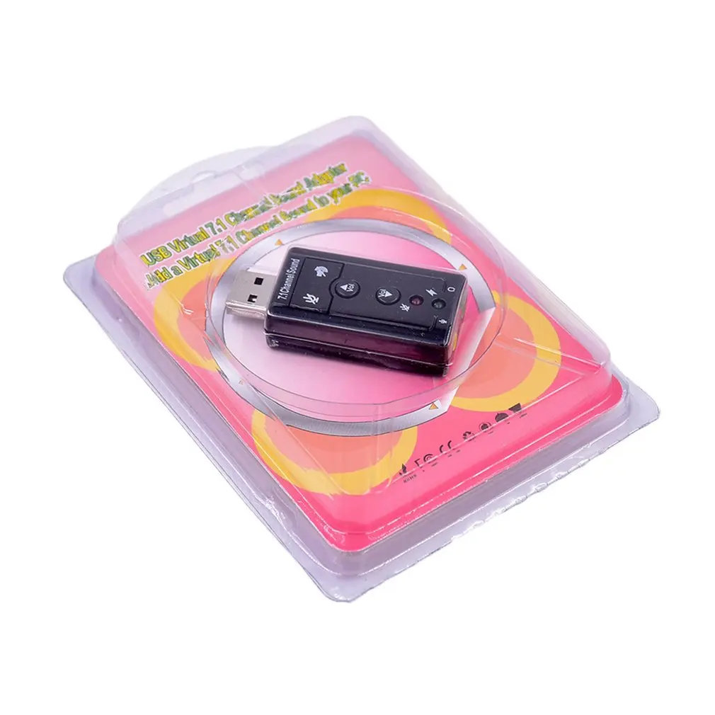 

7.1 External USB Sound Card USB to Jack 3.5mm Headphone Audio Adapter Micphone Sound Card For Mac Win Compter Android Linux