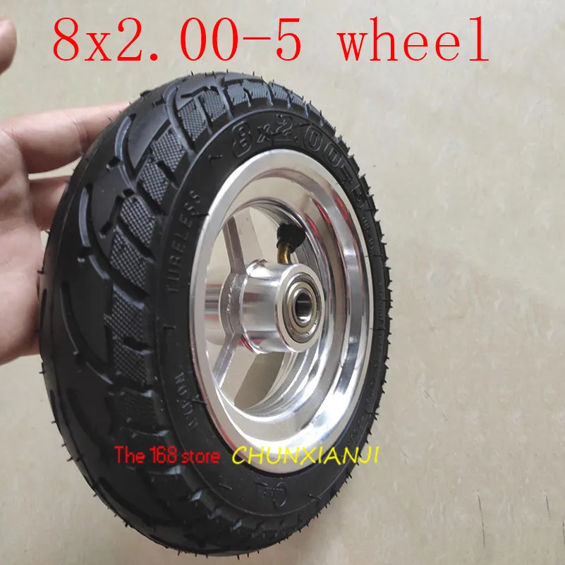 Бескамерные шины для колес 8x2.00 5 DIY с ступицей из сплава внутренний диаметр