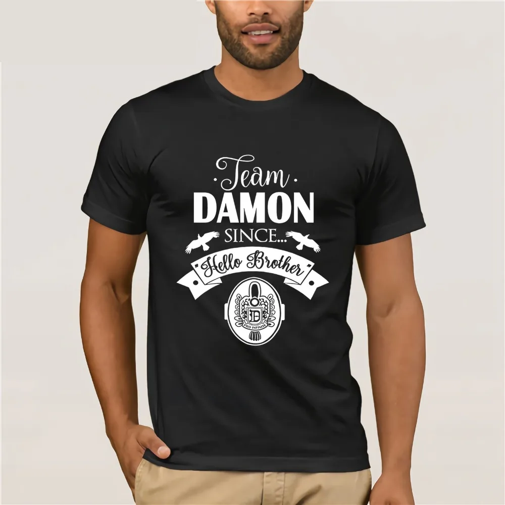 

The Vampire Diaries Damon Salvatore Mens Casual T Shirts 2019 Online Shopping Sites For MenT Shirts Breathable T Shirt Guys