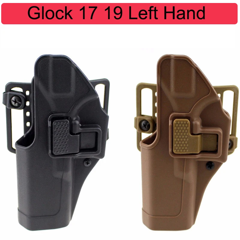 Тактический Airsoft кейс для пистолета Glock 17 19 22 23 31 32 пистолет влево/правая кобура несессер, прикрепленный к ремню брюк принадлежности для охоты, оружие чехол