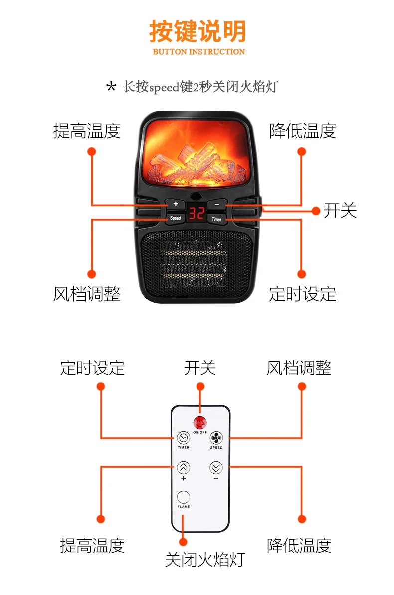 Новое пламя мини-грелка Бытовой Настенный Настольный обогреватель миниатюрный теплый вентилятор гаджеты мини вентилятор электронные гаджеты