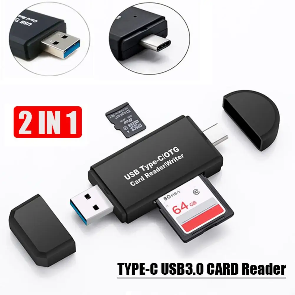 Type C и Micro USB и USB 3 в 1 OTG Кардридер высокоскоростной USB2.0 Универсальный OTG TF/SD для Android Компьютерный удлинитель-переходник