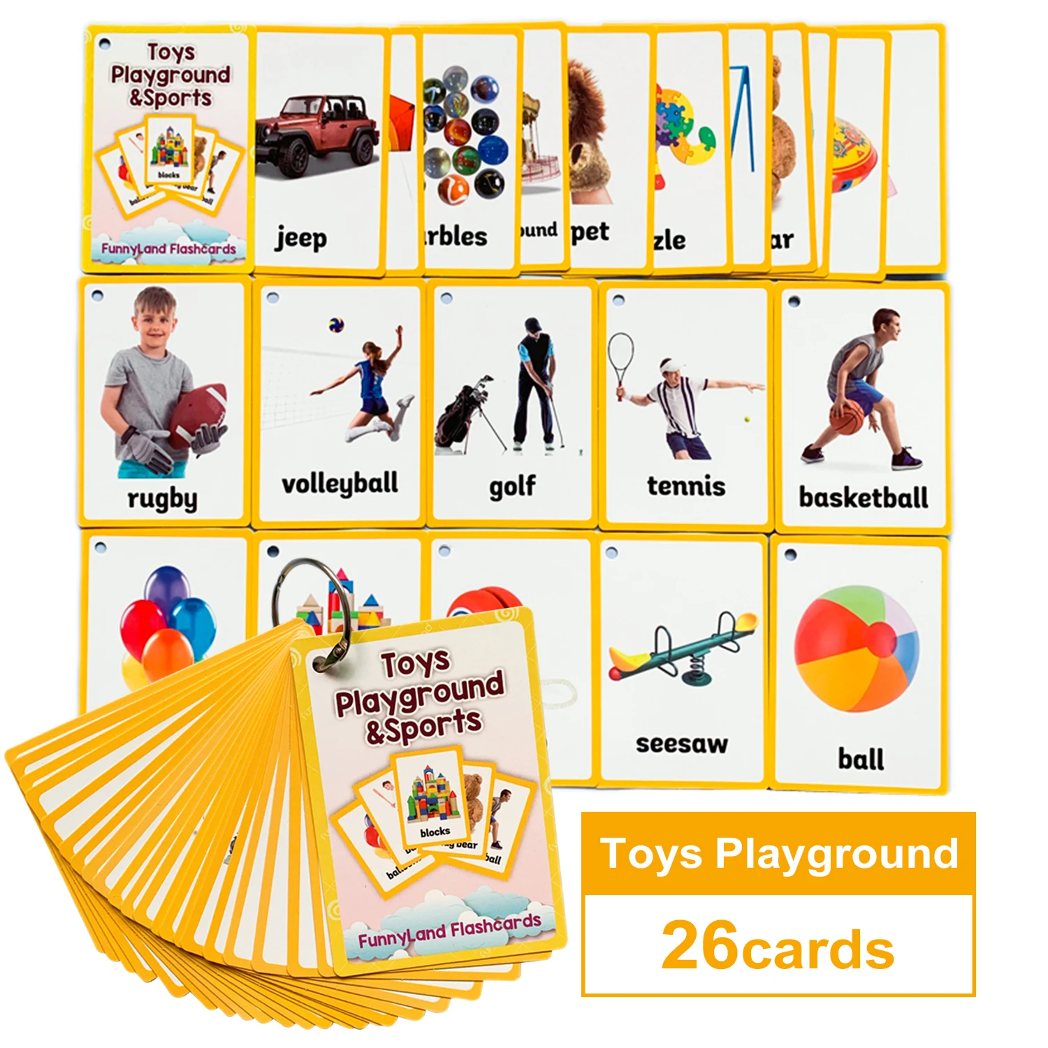 Kids Learn English Adjectives Word Card Toys Baby English Learn Card Early Education Children Learning English Word Card 16