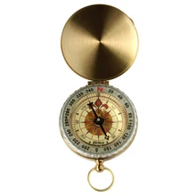 Eyeskey EK50 Portable Golden Compass Delicate Brass Pocket Mini Compass Watch Style Outdoor Camping Hiking