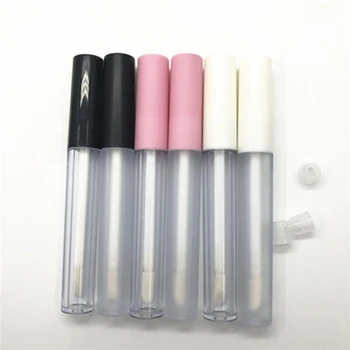 

1pc Empty Round Lip Gloss Tube Refillable Bottles Plastic Lipgloss Bottle Travel Portable Lip Glaze Cosmetic Container Wholesale
