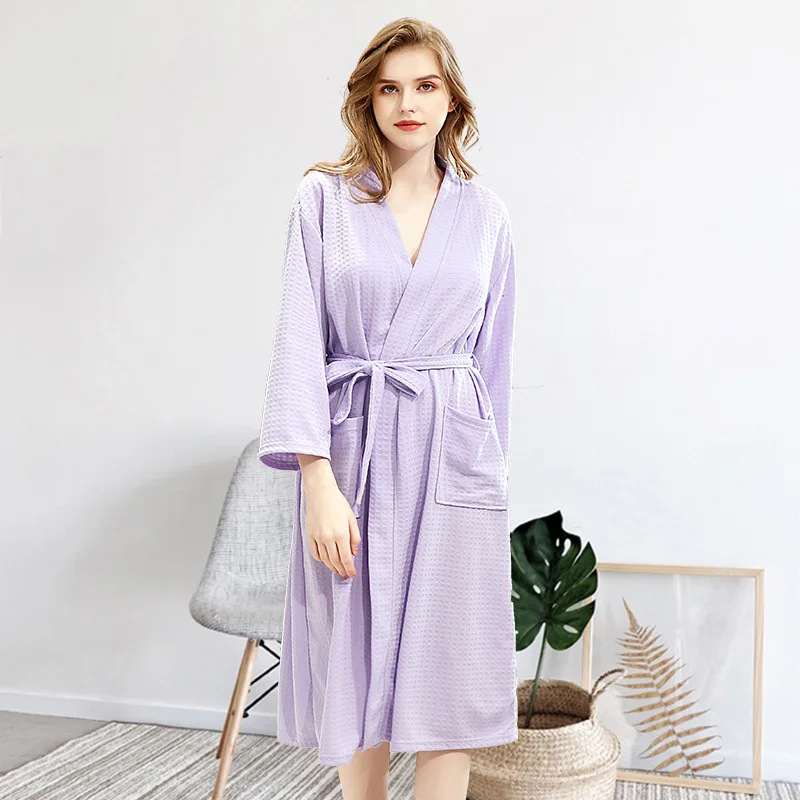 Light Purple Сексуальный зимний длинный халат для влюбленных, нижнее белье, ночная рубашка, топ для сна, женский и мужской халат, ночная рубашка, утолщенные халаты для ванной, одежда для сна - Цвет: Light Purple