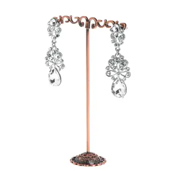 

1 1 Set Jewelry Shelf Display Rack Stand Holder Earrings Ear Stud Metal Organizer Storage Vintage Exquisite Gifts Boutique Tree