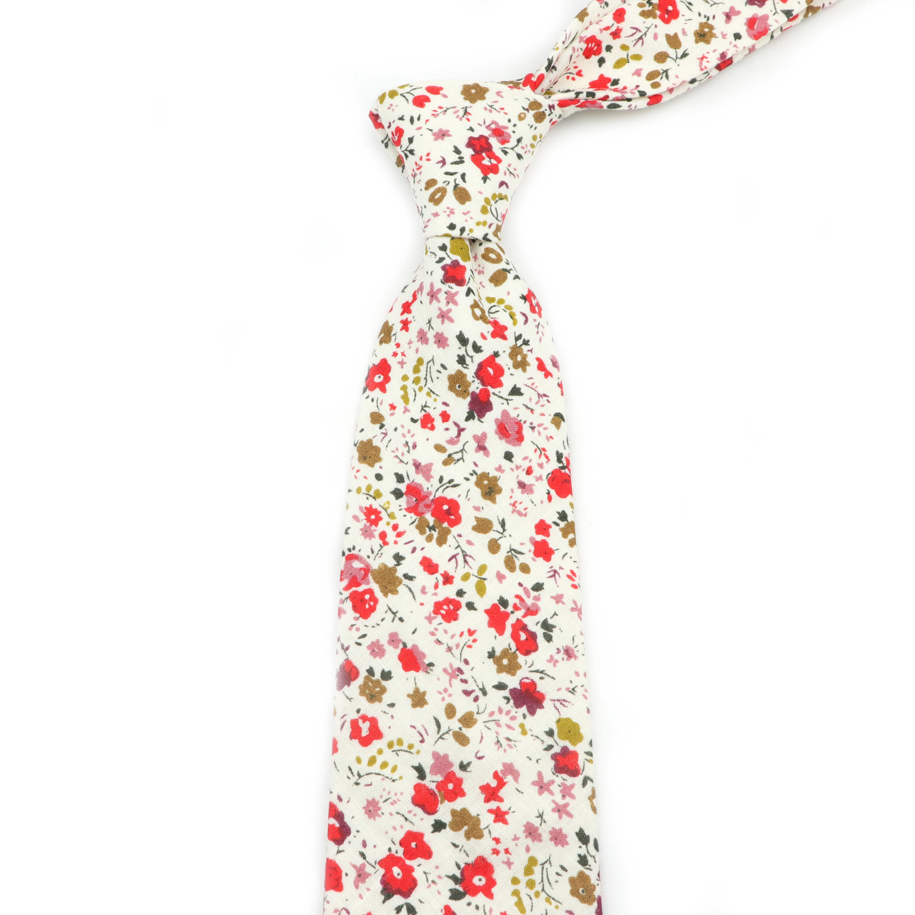 New Fashion Vintage Mens Floral Tie 100% Cotton Tie Printing Classic For Man Business Casual Necktie Desinger Butterfly Gift
