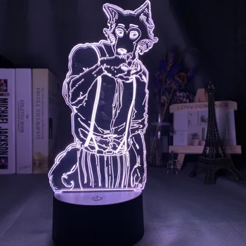 

Acrylic 3d Night Light Legosi Figure for Kids Bedroom Decoration Nightlight Cool Anime Gift USB Table Lamp Beastars Dropshipping