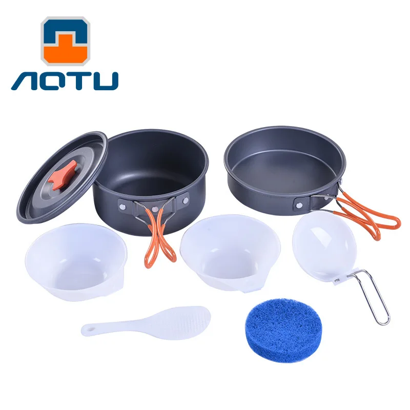 

Bump 1-2 People Outdoor Jacketed Kettle/Camping Pot Set/Portable Combination Pot Set/Picnic Camping Pot WH200