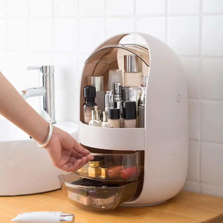 

High Quality Makeup Organizer Box Jewelry Nail Polish Plastic Makeup Box Home Desktop Organizer For Cosmetics