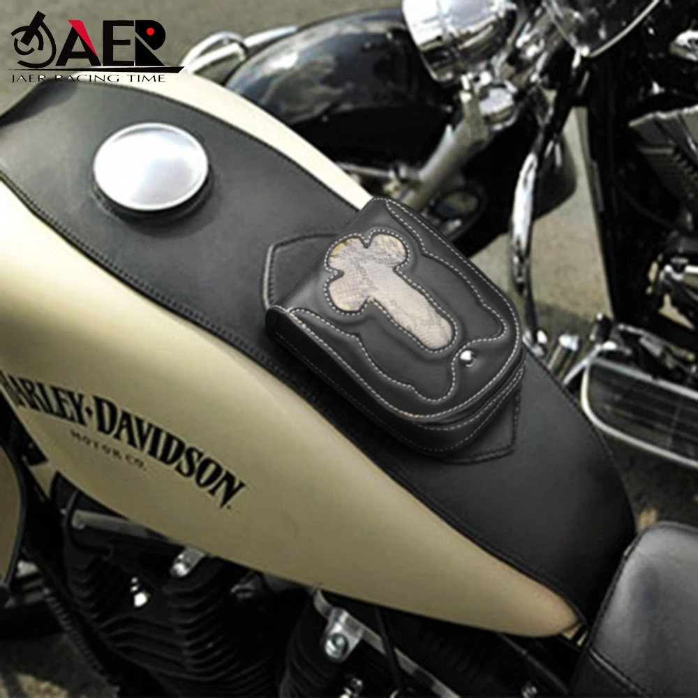 JAER moto rcycle 4,5 галлонов Chap Bib Tank крышка панели с сумкой для Harley Sportster XL1200 883 1200 48 moto инструмент ключ сумка