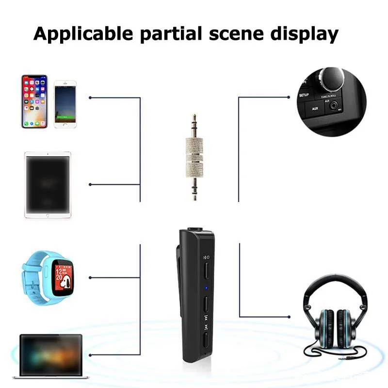 Bluetooth 5 0 Receiver Wireless Handsfree Speaker Headphone Adapter Mini 3 5MM Jack AUX Audio MP3 Car Kit for Mobile Phone