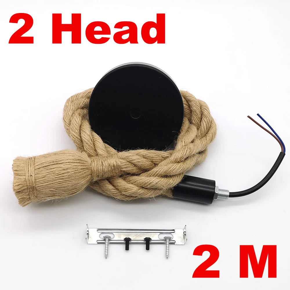 2M 2 head Ампулы светодиодный Эдисон лампы T45 ST64 G80 G95 G125 Супер Спираль светильник лампочка Винтаж светодиодный ламп накаливания 220V E27 3-4 Вт Ретро Декор настенные светильники - Цвет: 2M 2 head