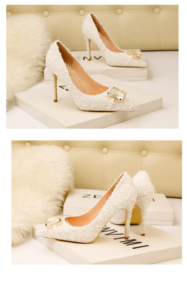 Г. Женская обувь элегантные вечерние свадебные туфли Роскошные женские туфли-лодочки на высоком каблуке OL с кристаллами
