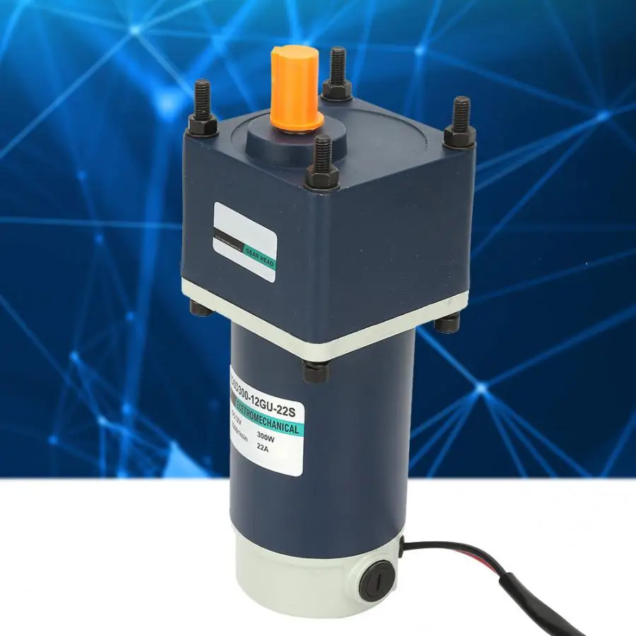 

10RPM-750RPM DC Geared Motor 12V 300W High Torsion Permanent Magnet Reductor Engine DC Reversible Reduction Geared 15mm Shaft