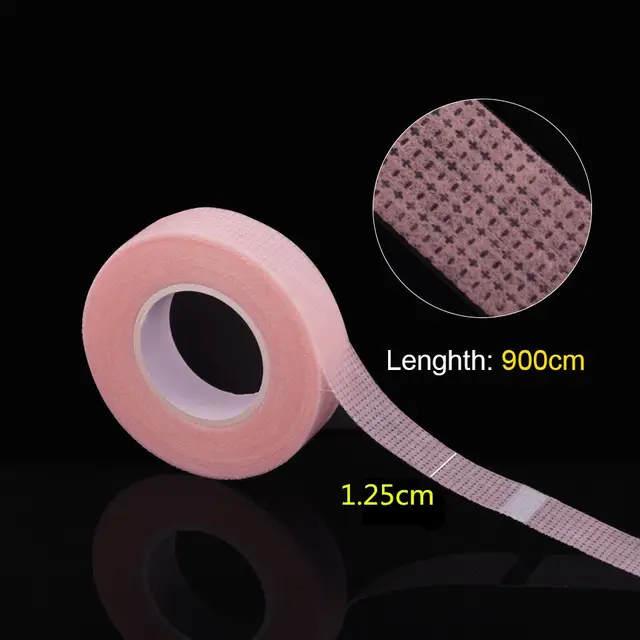 Portable Transparent Acrylic Eyelash Tape Cutter Colorful Cutter PE Medical Tapes Adhesive Rotating Tape Holder Eyelash Tools Pink 1.25