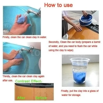 

1pcs/3pcs 100g Car Wash Clay Car Cleaning Detailing Blue Magic Clay Auto Car Clean Clay Bar Mini Handheld Car Washer