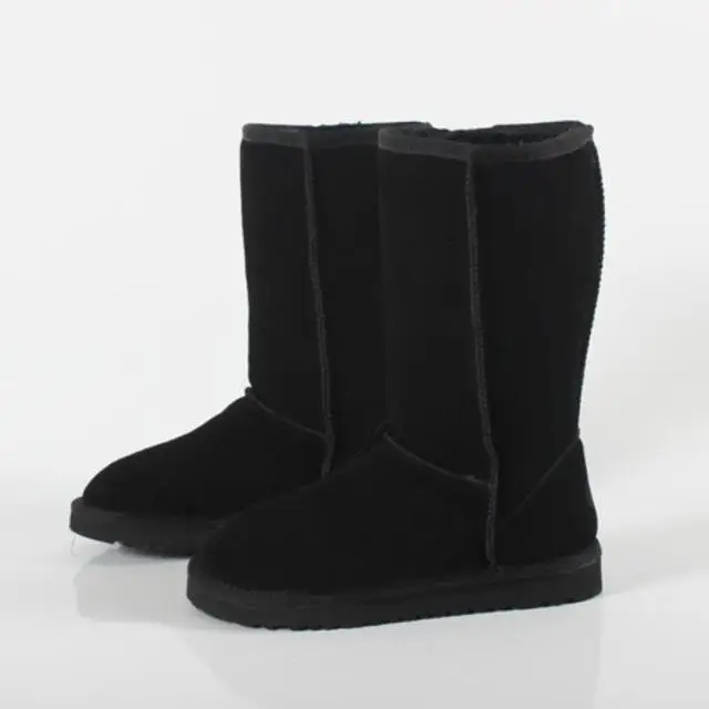 SYQ/брендовые классические зимние ботинки из воловьей кожи женские ботинки из натуральной кожи теплая зимняя обувь ботильоны для женщин; большие размеры 34-44 - Цвет: photo color