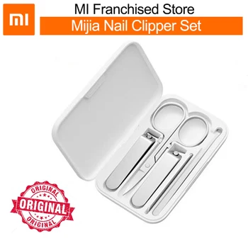 

Xiaomi Mijia Stainless Steel Nail Clippers set Trimmer durable Magnetic attraction Bevel Nail Clippers scissors storage box