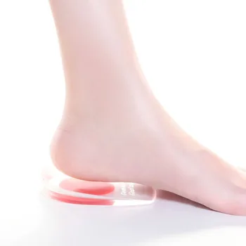 

1 Pair Soft Silicone Heel Pads Half-height Insoles Support Shockproof Height Increased Insole Pad Plantar Foot Care