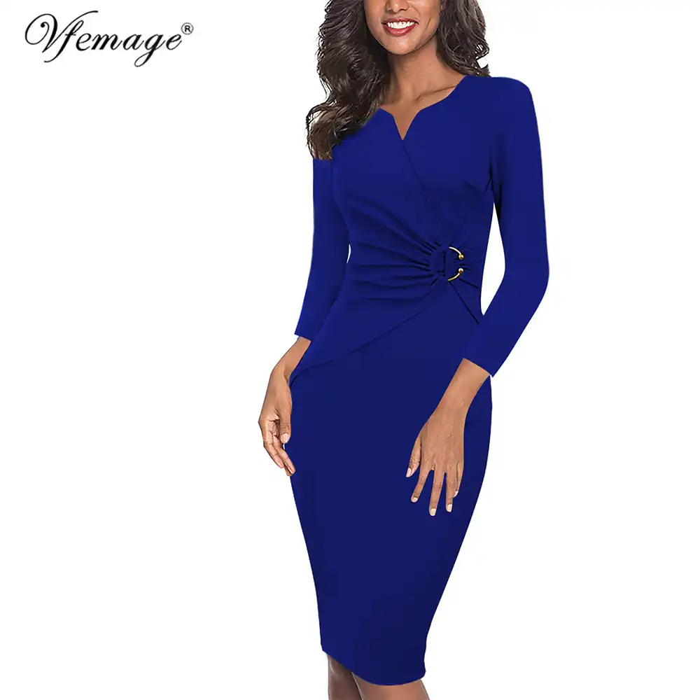 الإبهام كآبة رقاص الساعة Great 3 4 Sleeve Women Office Dress Plus Size Faux Jacket One Piece Bodycon Ffigh Org