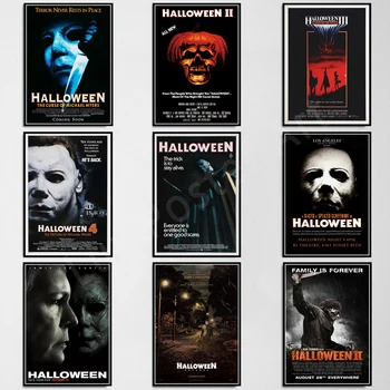 

Gift Halloween Michael Myers Classic Horror Movie Collage Poster Prints Painting Art Canvas Wall Pictures Living Room Home Decor
