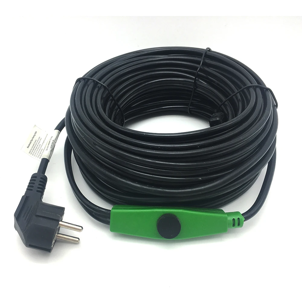 220V16W/M flame retardant heating cable water pipe protection roof deicing heating cable with mini smart controller