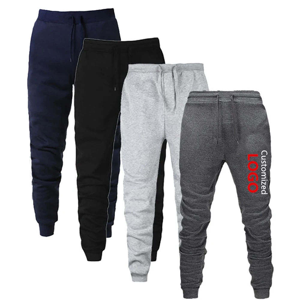 

Hot Sale Men's Pants Casual Sweatpant Joggers Trousers Print DIY Custom Logo Text Image Fashion Tracksuit