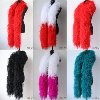 

Custom High Quality 10ply 12ply 18ply 20ply Fluffy Natural Real Ostrich Plumage Boas For Dancing Dress Sewing/Luxury Party Shawl