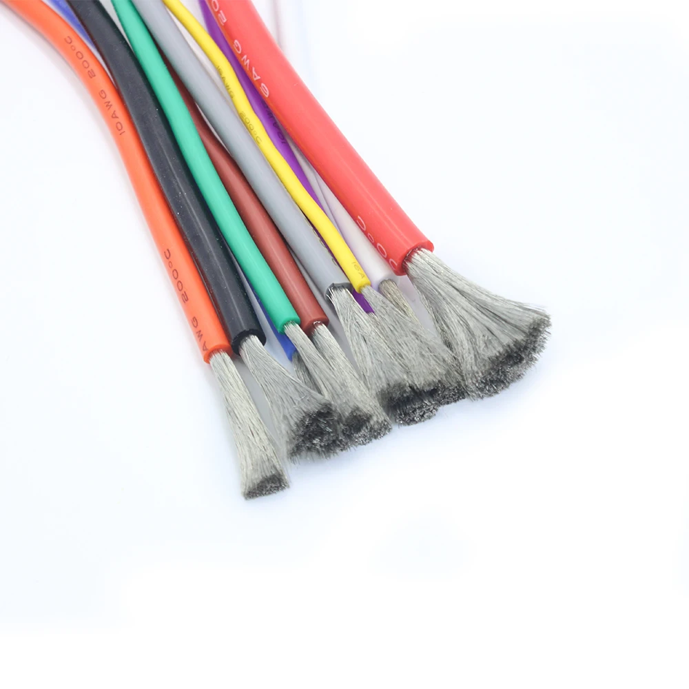 유연한 와이어 및 케이블, 고온 저항 실리콘 와이어, 30AWG28, 26, 24, 22, 20, 18, 17, 16, 15, 14, 13, 12awg