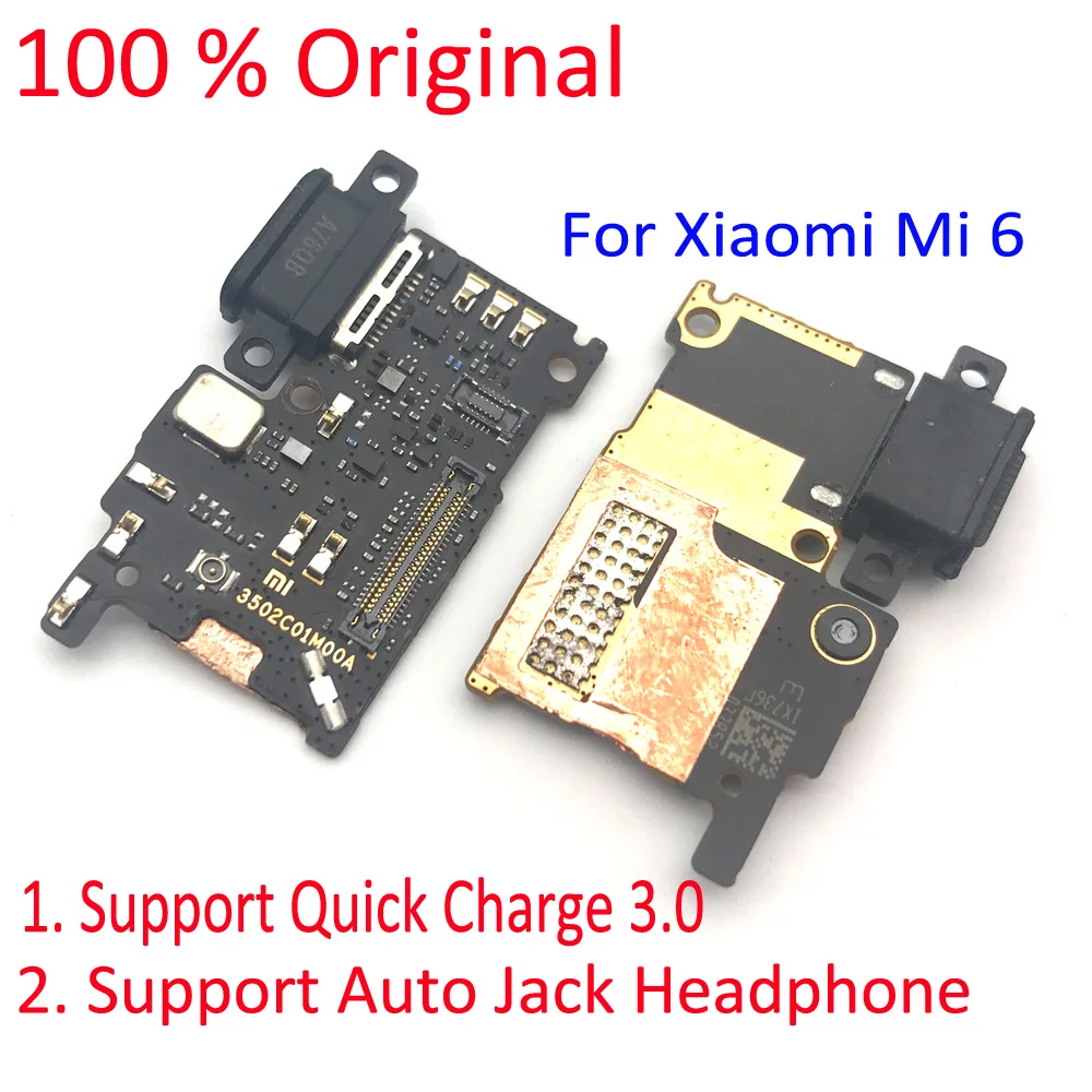 Плата зарядного USB порта гибкий кабель для Xiaomi Mi 6 Mi6 док разъем с микрофоном