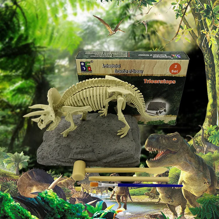 

Archaeological Dinosaur Excavation Kit Simulation Archaeology Digging Up Fossils Toy Model Children Learning Educational Toy