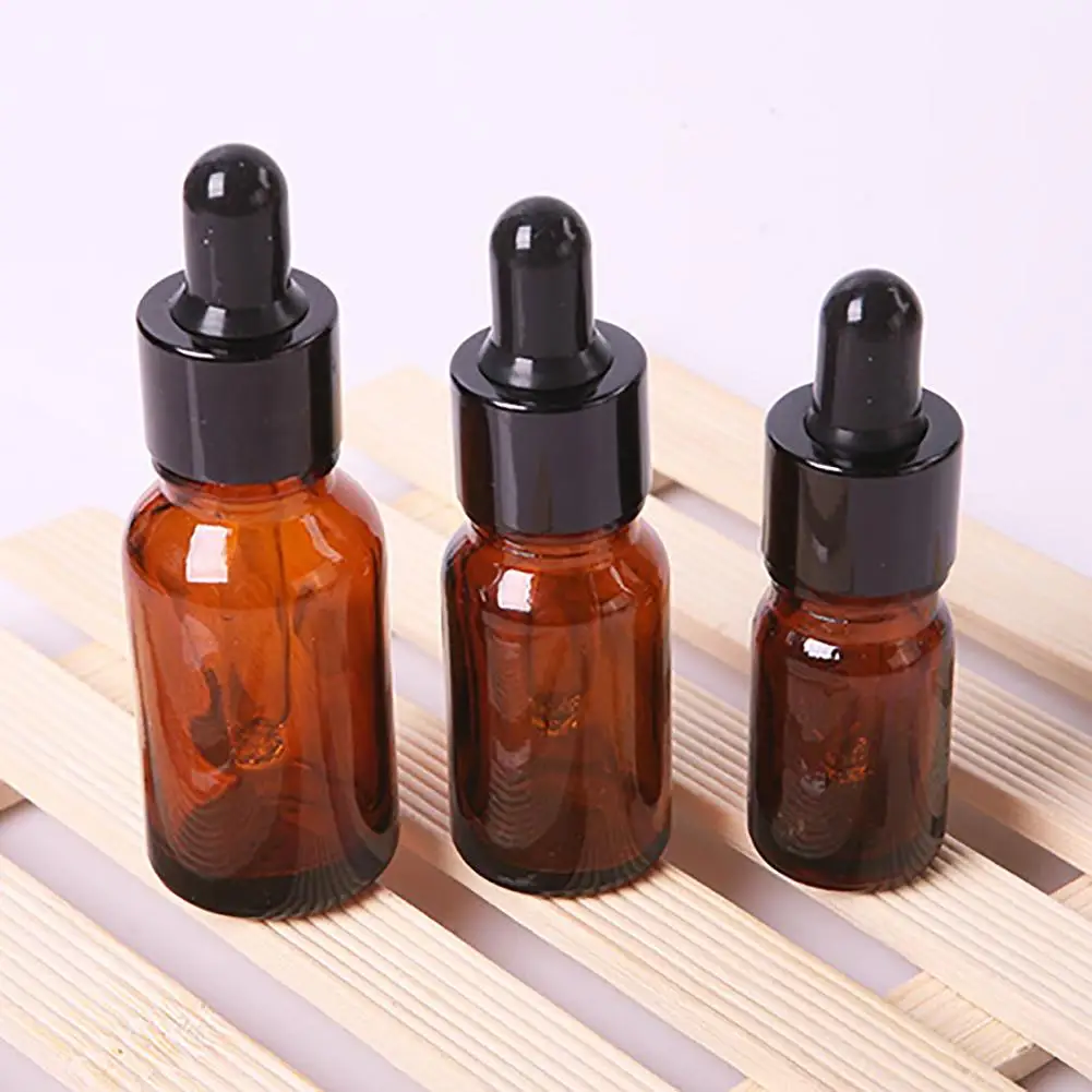5ml-100ml Mini Amber Glass Liquid Reagent Bottle Eye Dropper Empty | Дом и сад