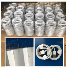 100pcs, 1m/3ft com cabo de carregamento usb dos dados da sincronização do ferro de foxconn para o iphone x xs xr max 6 7 8 com