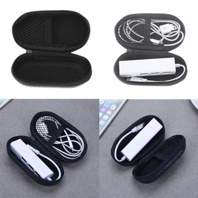 

Mini Headphone Case Portable Earphone Earbuds Hard Box Storage For Memory Card USB Cable for Mp3/4 player 11 X 6 X 4 cm
