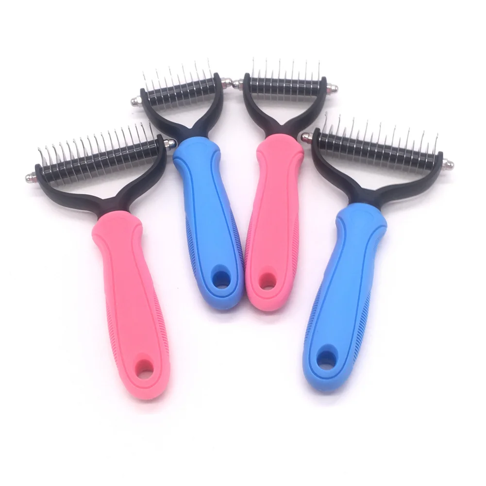 

Pets Fur Knot Cutter Practical Dog Grooming Shedding Tools Pet Cat Hair Removal Comb Brush Double sided Pet Products Suppliers