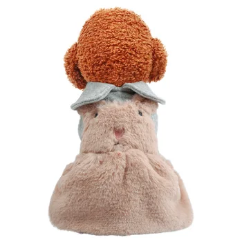 

Winter Dog Clothes Plush Rabbit shoulder belt Dress Pets Outfits Warm for Small Dogs Cat Costumes Coat Jacket Puppy Sweater Dogs