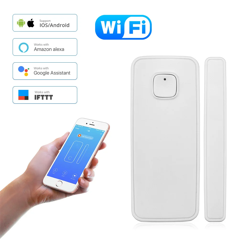 Домашняя защита 2 4G Wifi Tuya умный дверной датчик управления телефоном может быть