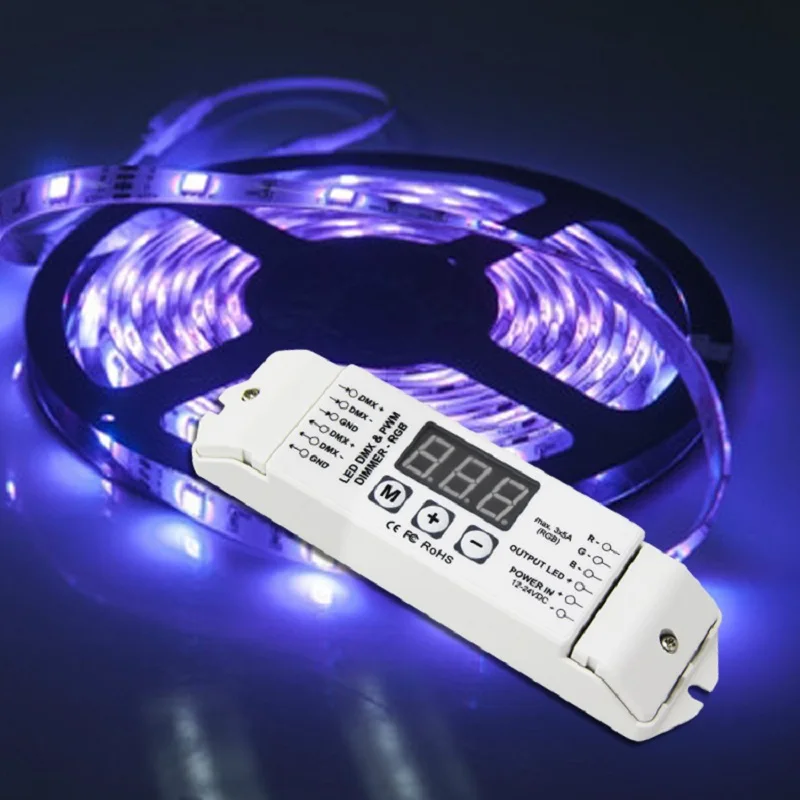 BC-833 5A* 3CH выход DMX/1990 Декодер контроллер экран дисплей 3CH светодиодный DMX512 декодер для светодиодной полосы света 5050 RGB DC12V-24 V