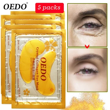 

5pack=10pcs Anti-Aging Gold Crystal Collagen Eye Mask Skin Care Eye Patches Crystal Beauty Anti Dark Circle Anti-Puffiness Cream