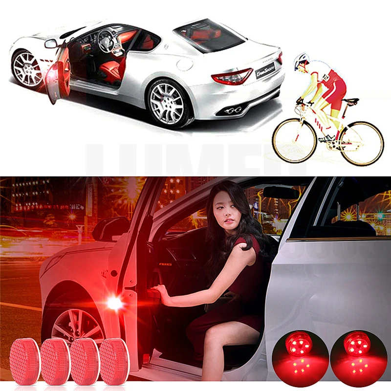 Magnetic Wireless 3 5 8 LED Car Door Opening Warning Lights Waterproof Strobe Flashing Anti Rear-end Collision Led Safety Lamps